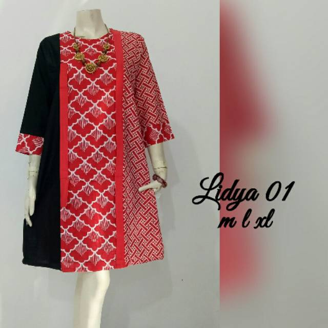 Lidya Tunik Batik (geser untuk motif lain)