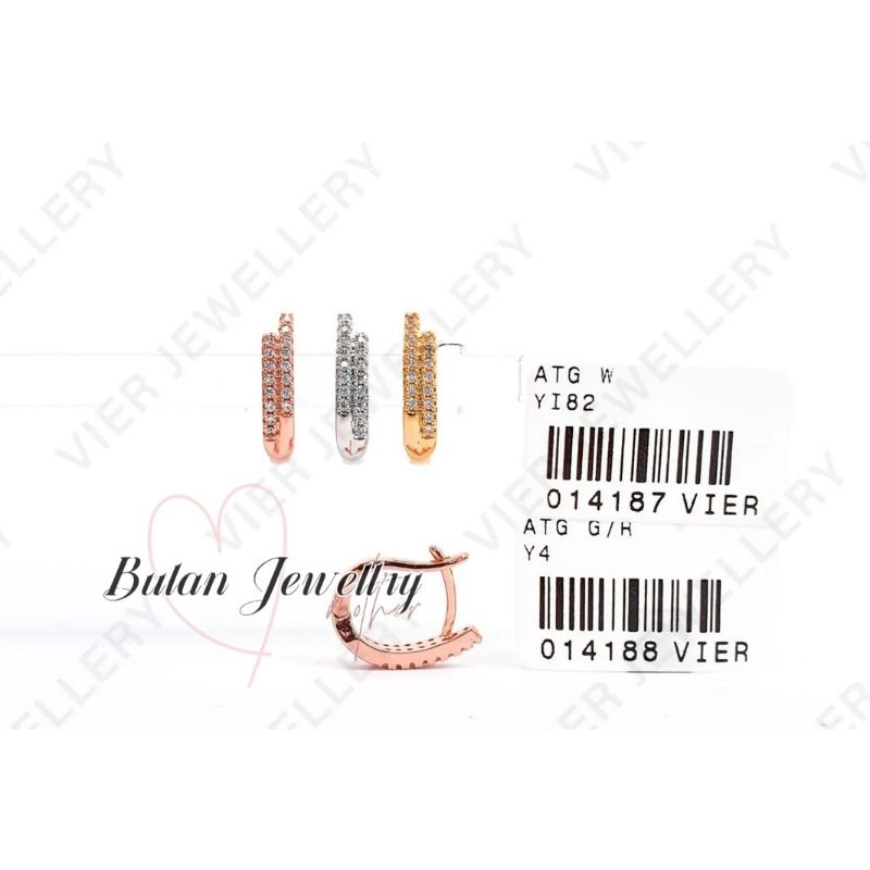 Anting Wanita (Vier) Jewellery Replika Berlian / Lapis Emas