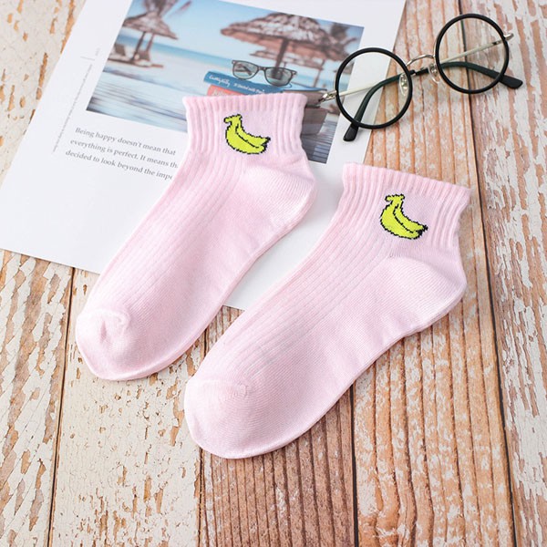 Kaos Kaki Ankle Motif Buah Import Cute / Kaos Kaki Semata Kaki Lucu Unik / TV-112