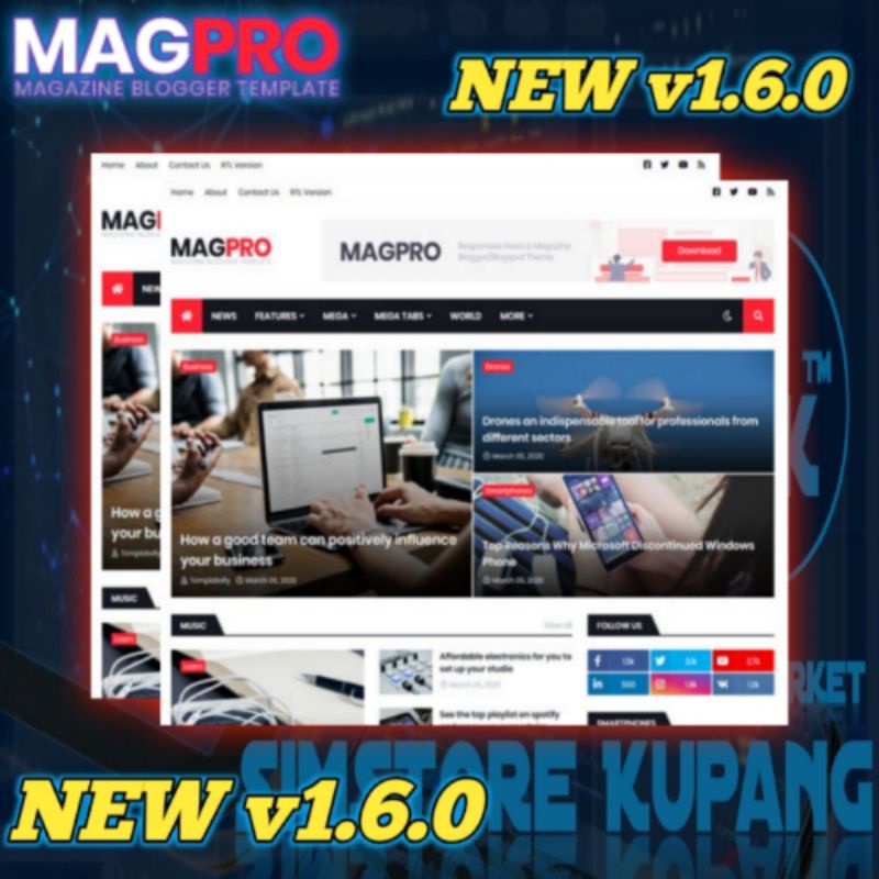 MagPro Premium Template - Responsive News & Magazine Blogger Template