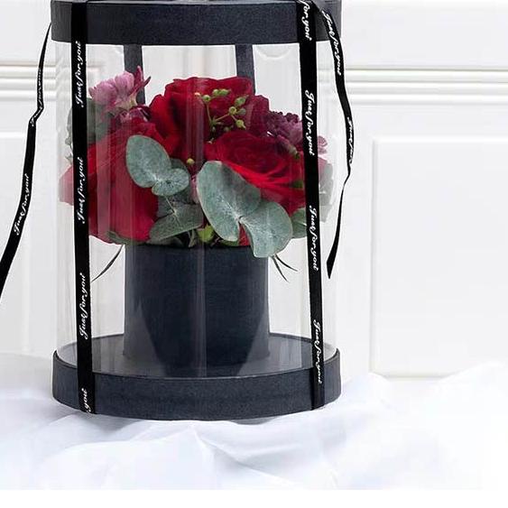 

Mini Round Transparant Box - Bloom box - Kotak kado kerajinan GB003