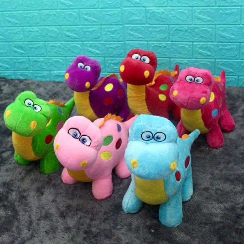 0Boneka Dinosaurus Tompel Warna Warni Kado Hadiah Ulang Tahun Kualitas Super Murah Berlabel SNI