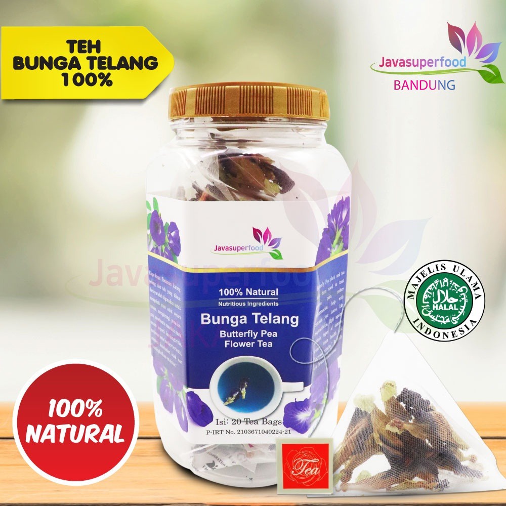 Teh Bunga Telang / 100% Butterfly Pea Flower Tea 20gram JAVA SUPER FOOD