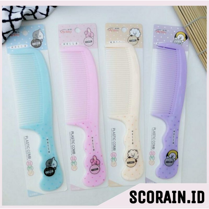 SISIR GAGANG MOTIF KARAKTER LUCU | SISIR RAMBUT AMIGO SISIR BT21 | SISIR ANAK SISIR CEWE COWO | SISIR HALUS MERAPIKAN RAMBUT