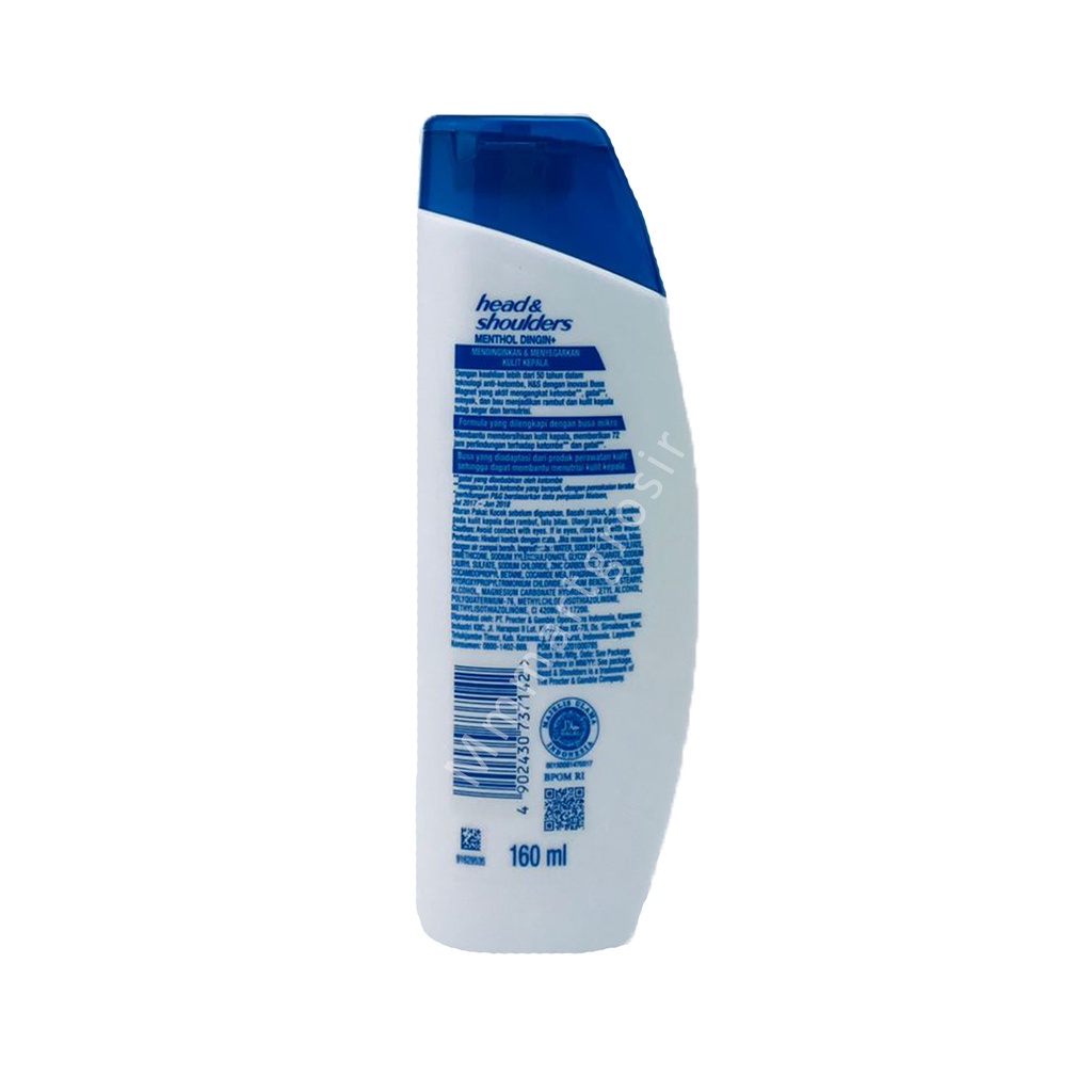 Head &amp; Shoulders / Shampo anti ketombe / Menthol Dingin / 160ml