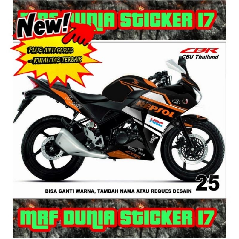 Sticker decal CBR CBU Full Body dekal CBR CBU Stiker CBR CBU Full Body Motif 25