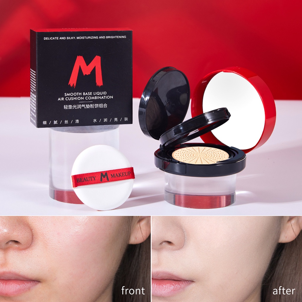 MEIDIAN SMOOTH BASE LIQUID AIR CUSHION COMBINATION BB CC CREAM DELICATE SILKY MOISTURIZING BRIGHTENING