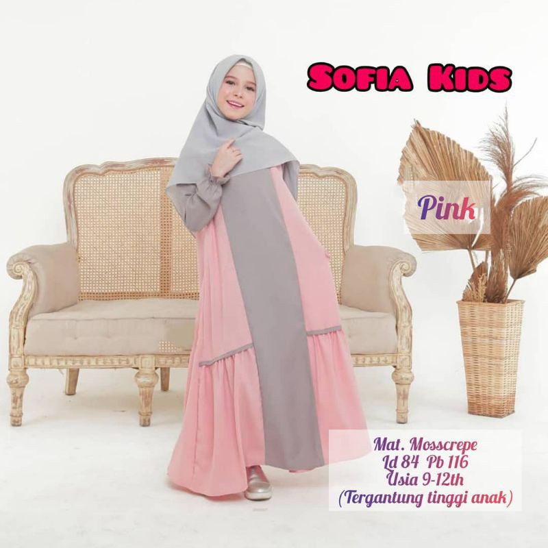 Ns FC Najibah Gamis syar'i asdf/GAMIS ANAK UMUR 8 SAMPAI 12 TAHUN TERBARU SOFIA SYAR'I + KHIMAR | BD