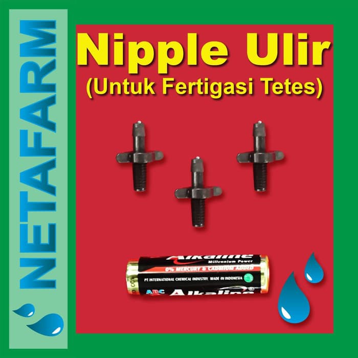 Nipple / Nepel / Nipel Ulir 7mm - Hidroponik Fertigasi Tetes