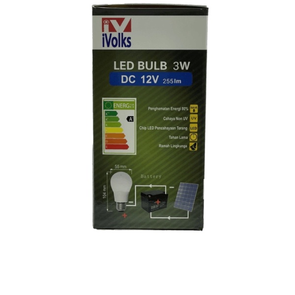 Lampu LED bohlam DC 12V 3W Lampu LED bohlam  bulb DC 12V 3 W lampu led bohlam DC 3 watt 12V DC murah white bulb