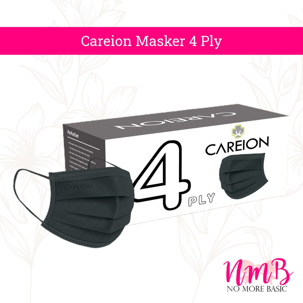 Masker Earloop Careion Embossed 4 Ply isi 50 Pcs