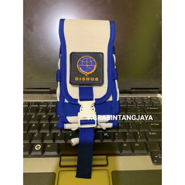 SARUNG HP PINGGANG LOGO DISHUB TEMPAT HANDPHONE PINGGANG LOGO DISHUB SARUNG HP TACTICAL LOGO DISHUB 