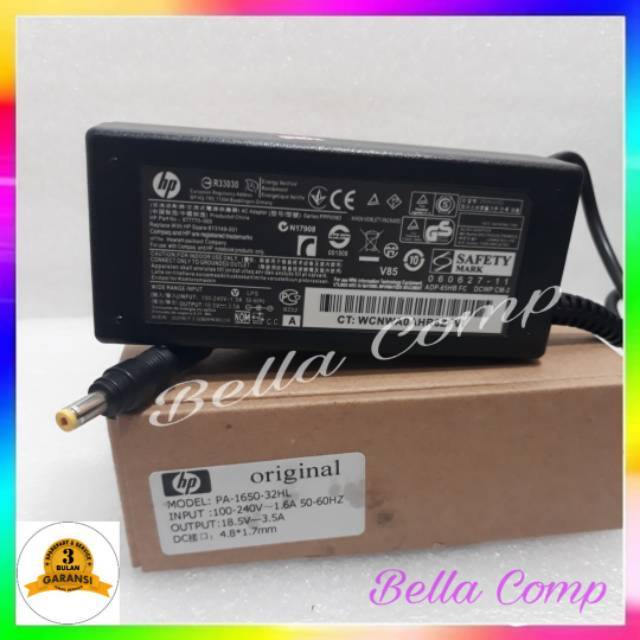 Adaptor Charger Laptop HP Compaq 510 515 V3000 CQ510 CQ 510 18.5V 3.5A ORI