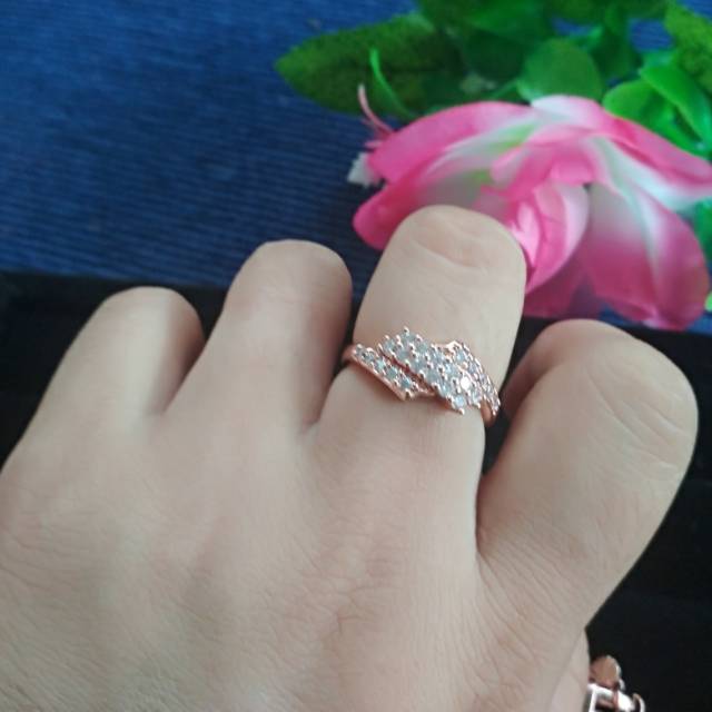 Cincin berlian lapis suasa mewah dan murah