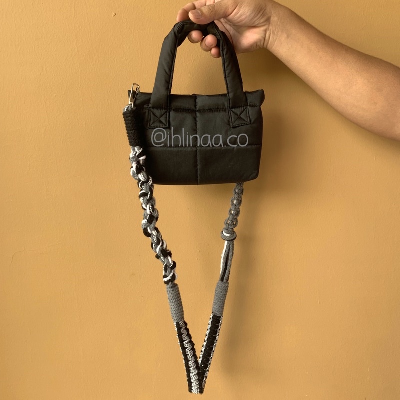 MONOCHROME STRAP BAG MACRAME IHLINA // TALI TAS