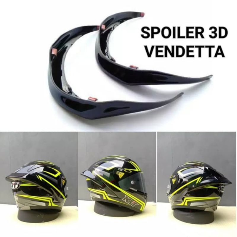 Spoiler kyt Vendetta 2 Kyt Falcon Spoiler 3d Vendetta 2Falcon Hitam Bening Murah Kualitas Mewah