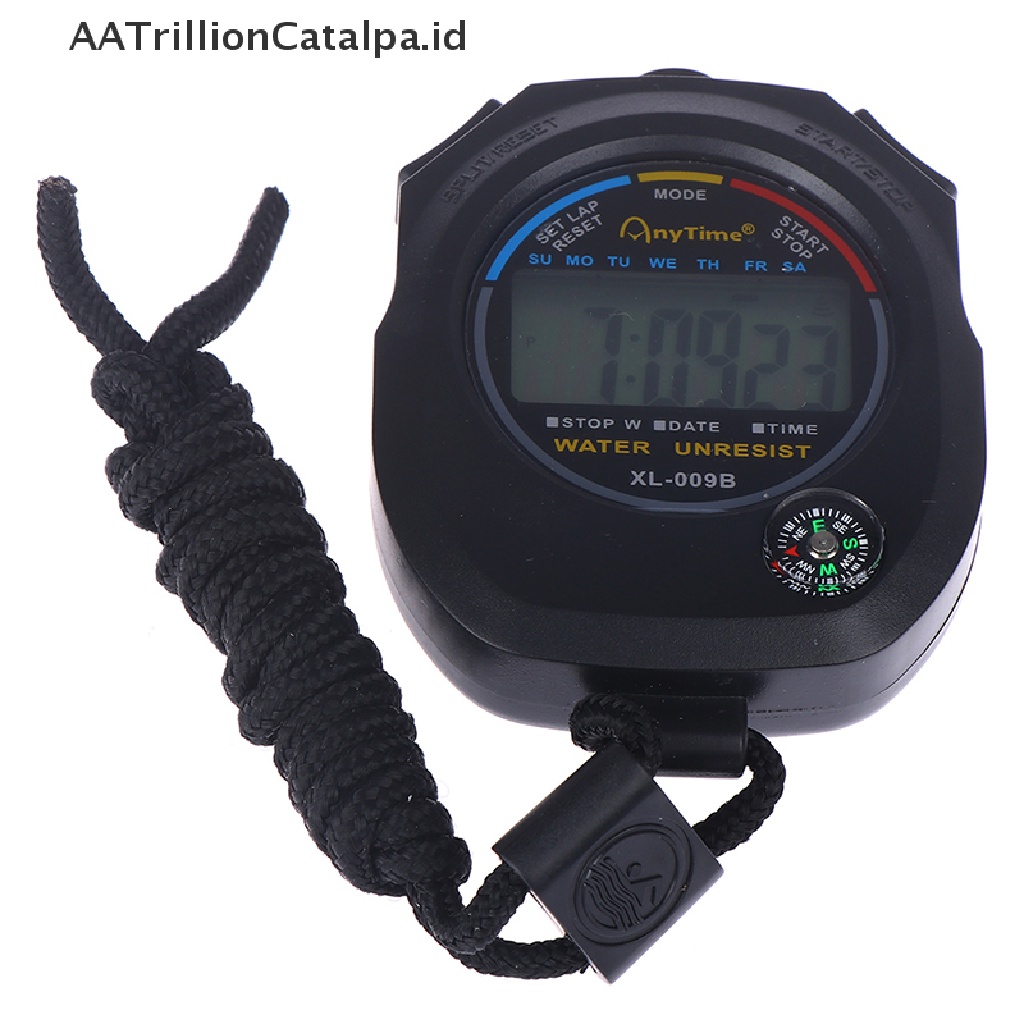 Aa Stopwatch Digital Trillioncatalpa Anti Air Dengan Layar LCD