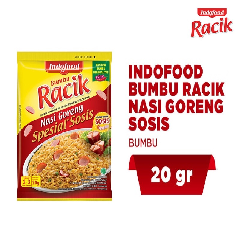 

Indofood Bumbu Racik Nasi Goreng Spesial Sosis 20 gr
