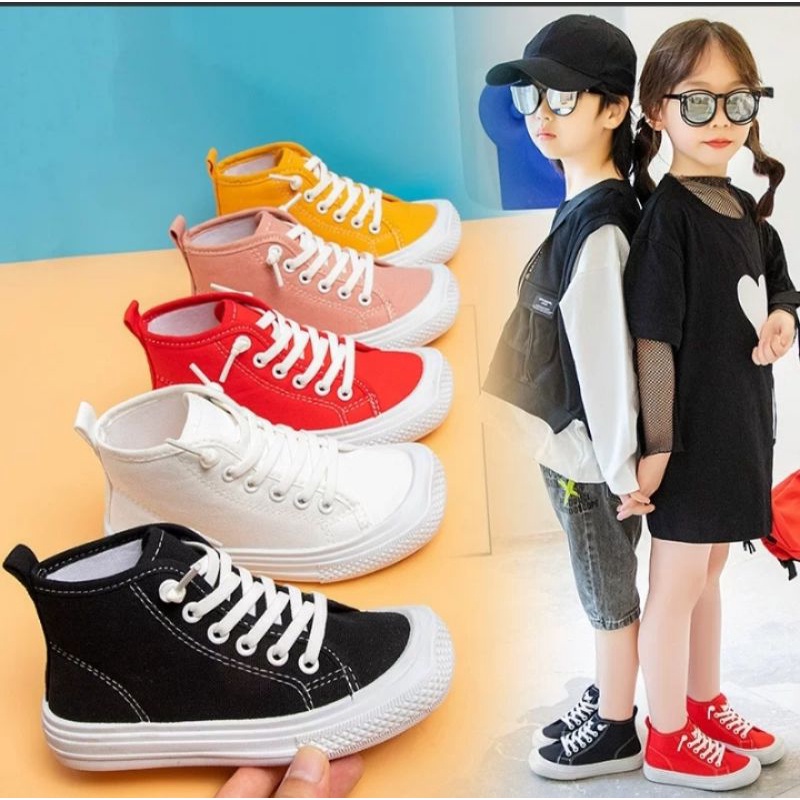 (COD)Neyla_Felicia Sepatu anak VULCAN non LED import/sepatu anak laki-laki &amp; perempuan/sepatu sekolah/sepatu santa usia 3-10 th