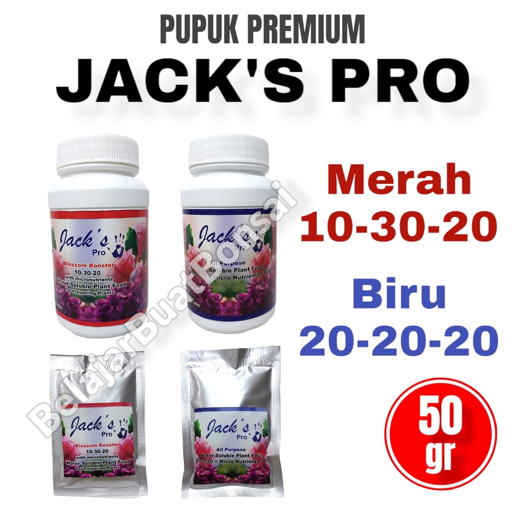 Pupuk Jacks Pro Import Premium Untuk Tanaman Hias Kemasan Repack 50gr