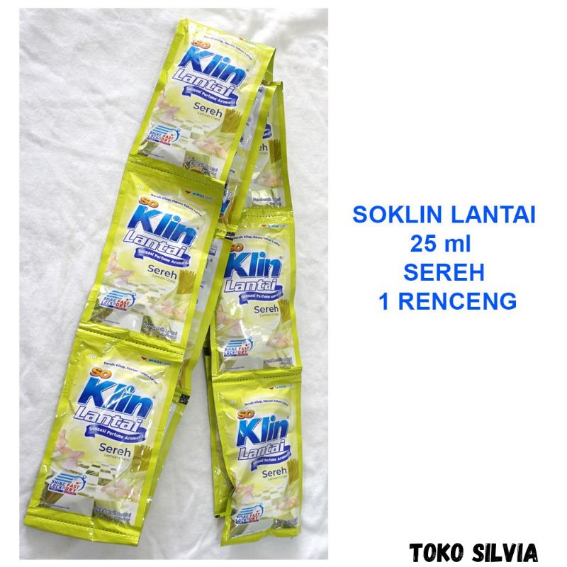 SO KLIN lantai 25ml - 1 Renceng (12 sachet)