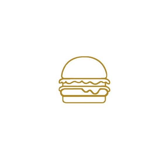 

Sticker Burger Aesthetic Reflektif Anti Air - Gold