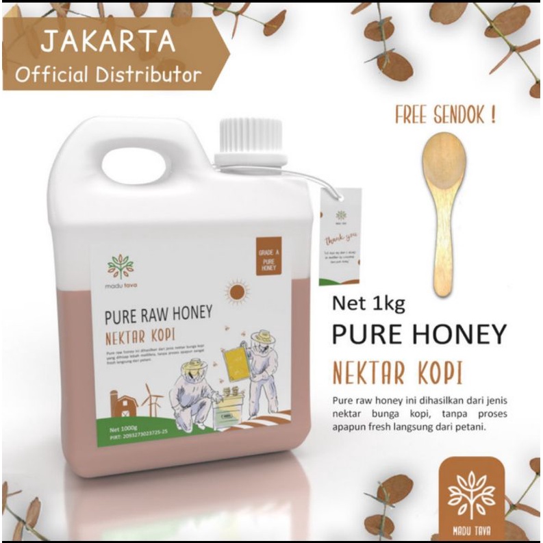 

Madu Murni Asli Tava 1 kg Nektar Kopi 100% Pure Raw Honey