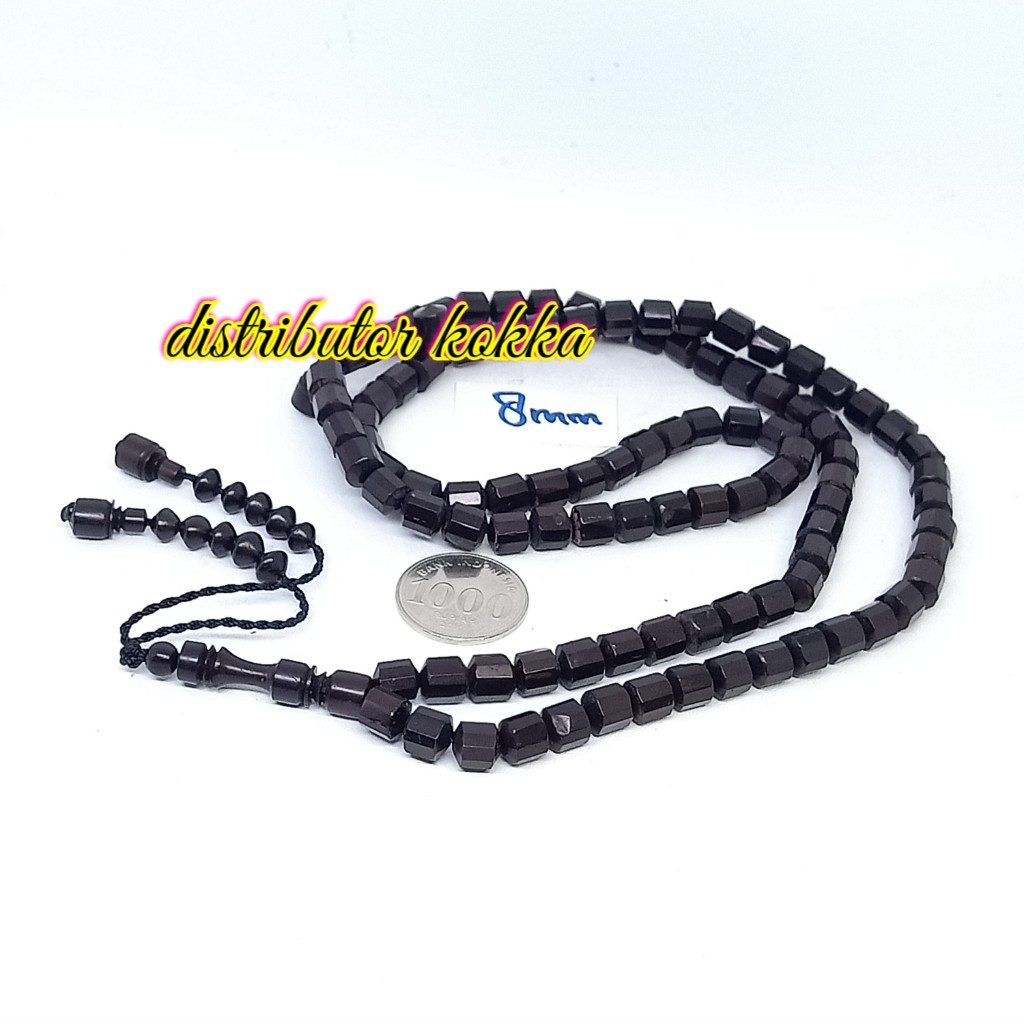 GROSIR 5PCS tasbih 99 kokka kaukah mardjan buntut cutting 8mm H