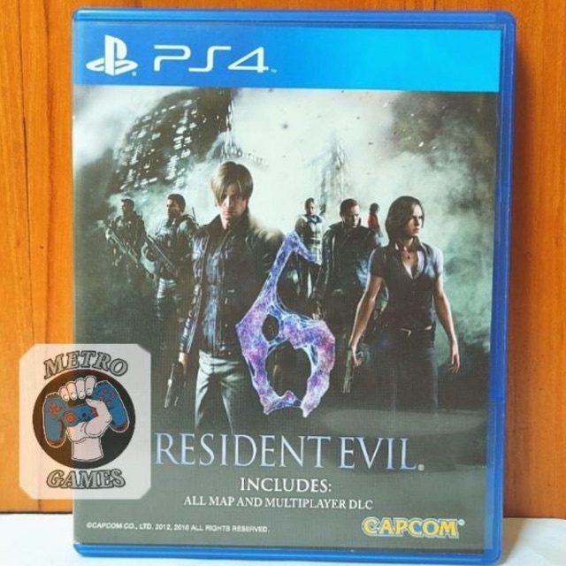 Kaset Resident Evil 6 PS4 Residentevil RE VI Residen Evils Playstation PS 4 5 CD BD Game Games PS4 PS5 Reg 3 RE 2 3 4 5 6 7 Region 3 Asia