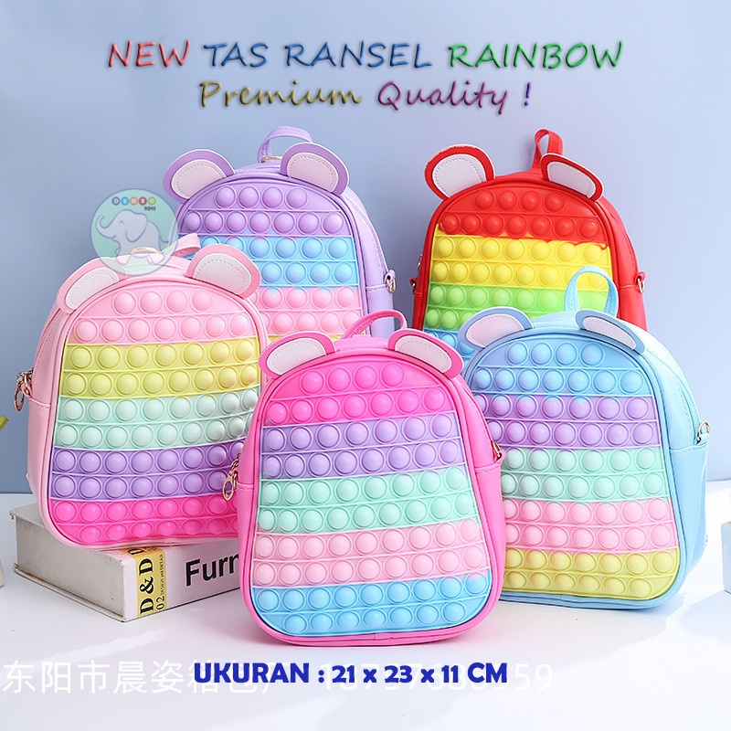 TAS POP IT RANSEL UNICORN TERBARU WEIZ BAG PASTEL MICKEY BACKPACK ANAK SEKOLAH