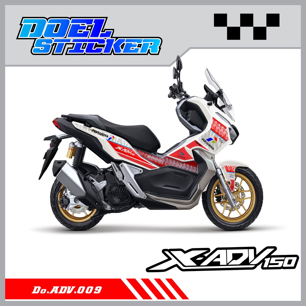 STICKER STRIPING ADV 150 - STICKER STRIPING LIST VARIASI HOLOGRAM , CROME ADV 150 DOEL 009