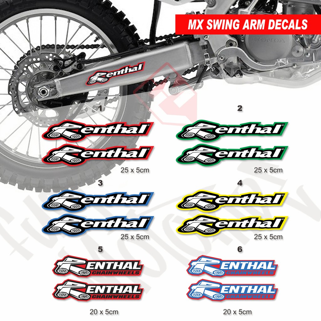 Swing Arm Decal Sticker Lengan Ayun crf klx wr155 ktm husq ts renthal