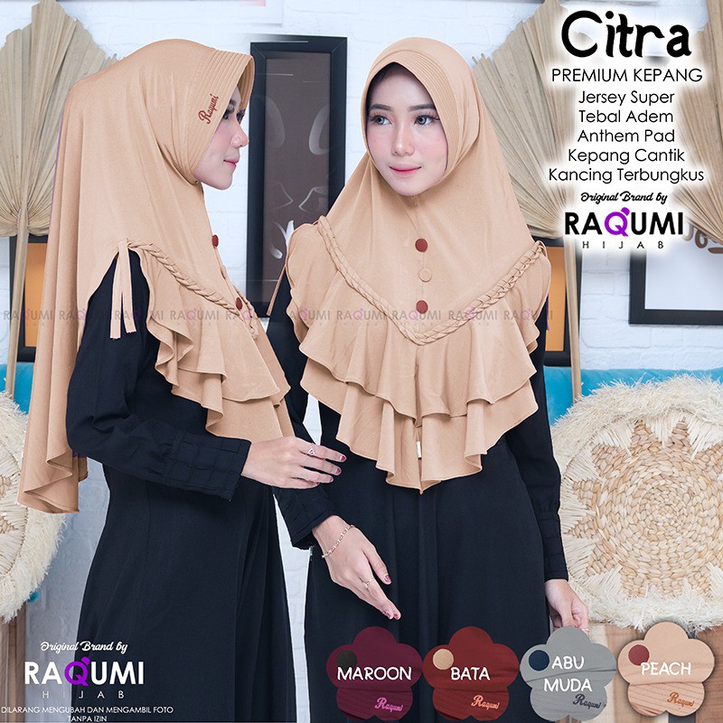 (TERBARU) CITRA KEPANG HIJAB INSTAN l JILBAB l KHIMAR TERMURAH ORI By RAQUMI X MNV