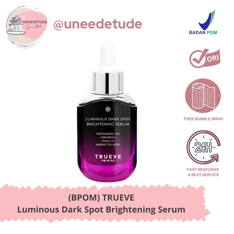 Jual TRUEVE Luminous Dark Spot Brightening Serum 30ml Shopee Indonesia
