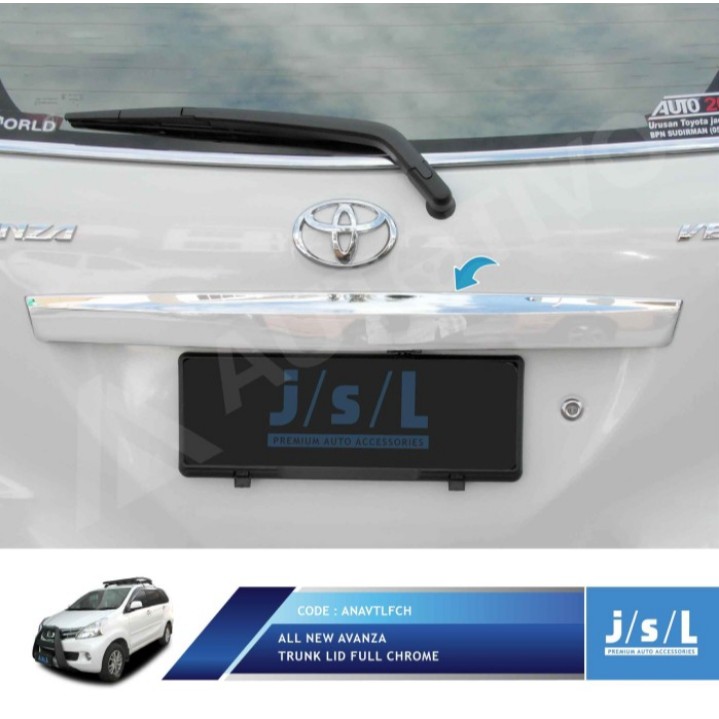 Cover Lis Bagasi All New Avanza Trunk Lid Patch Full Chrome