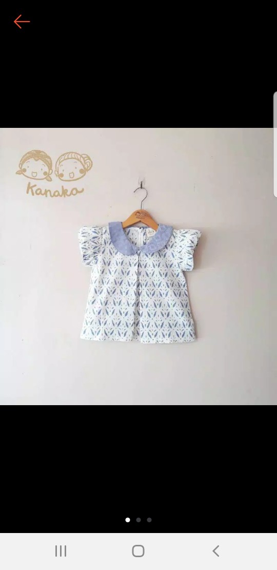 Batik Anak Janied Top Dusty Blue