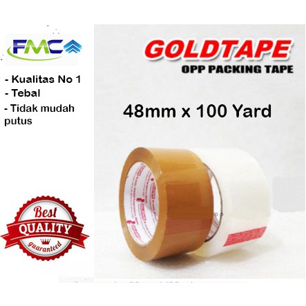 Lakban bening coklat Besar 100 yard 2 inch Tape Perekat Kuat Untuk Packing Online Murah Tempelan