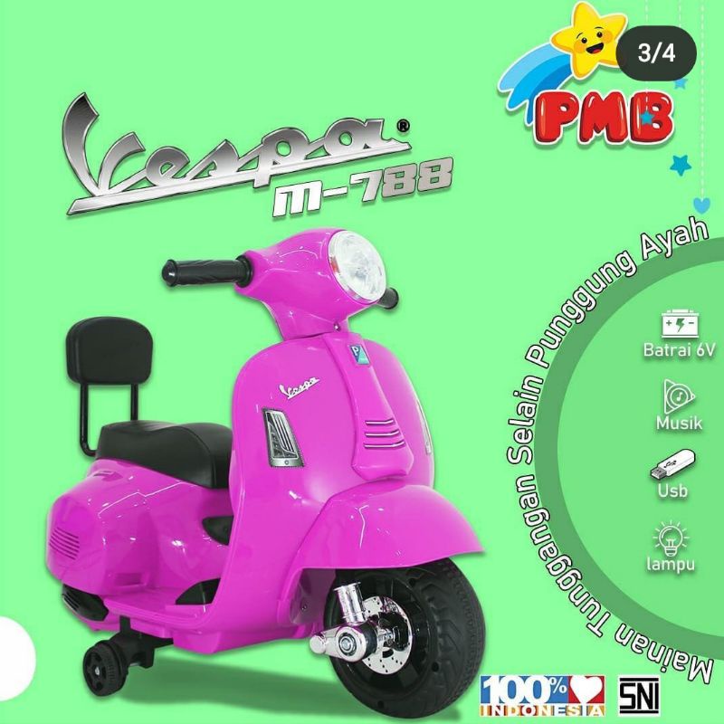 Jual Motor Aki Mini Vespa Pmb M 788 Shopee Indonesia