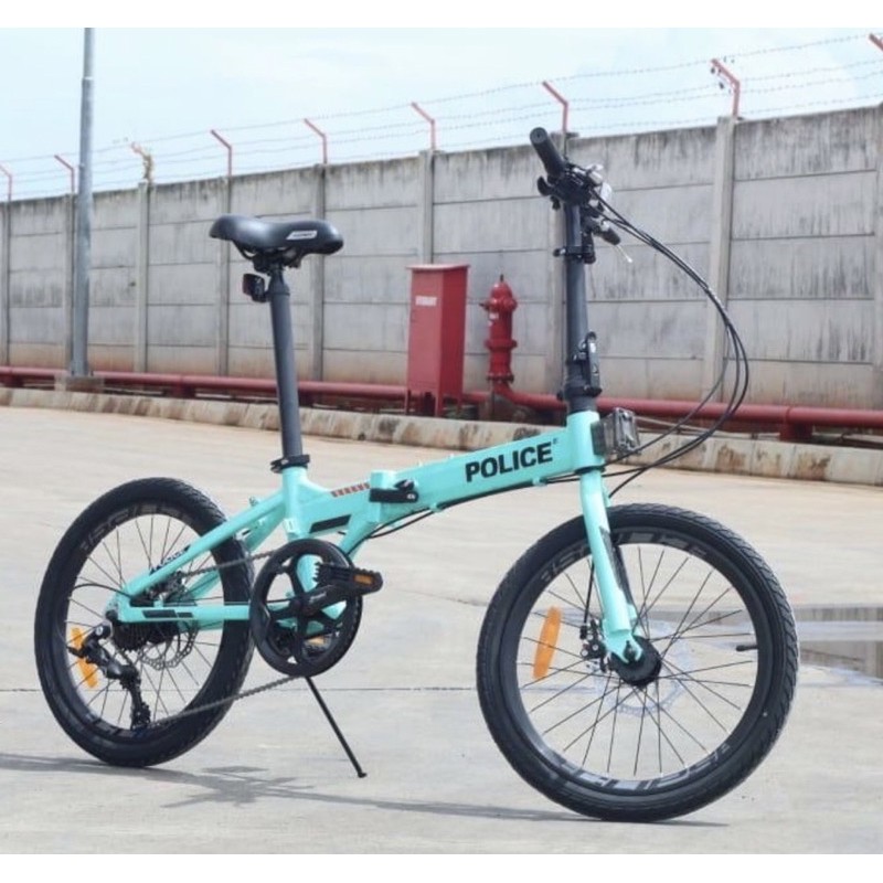 Sepeda lipat Police Texas 20 inch 8sp New 2021