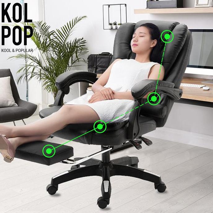 ada High Back Recliner Ergonomic Executive Office Chair / Kursi Kantor ready