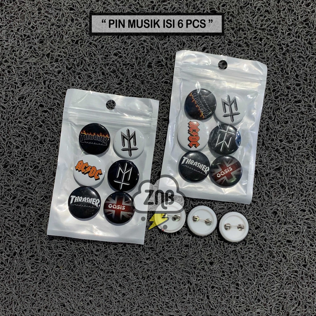 PIN BUTTON MINI MUSIK ISI 6 PIN HYPE TERLARIS DAN TERMURAH