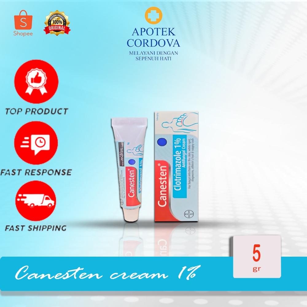 Jual Canesten Clotrimazole Cream 1 ukuran 5gr dan 10gr Obat infeksi