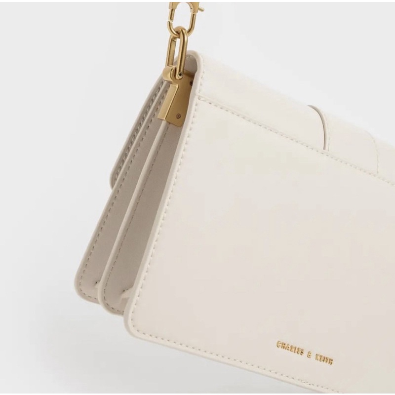C Mettalic Accent Shoulder Bag