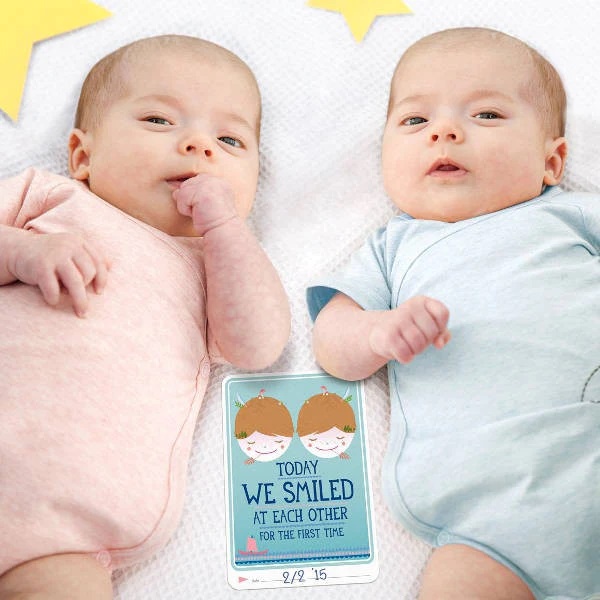 Milestone Baby Cards Twins | Kartu Edukasi Bayi | Mainan Bayi