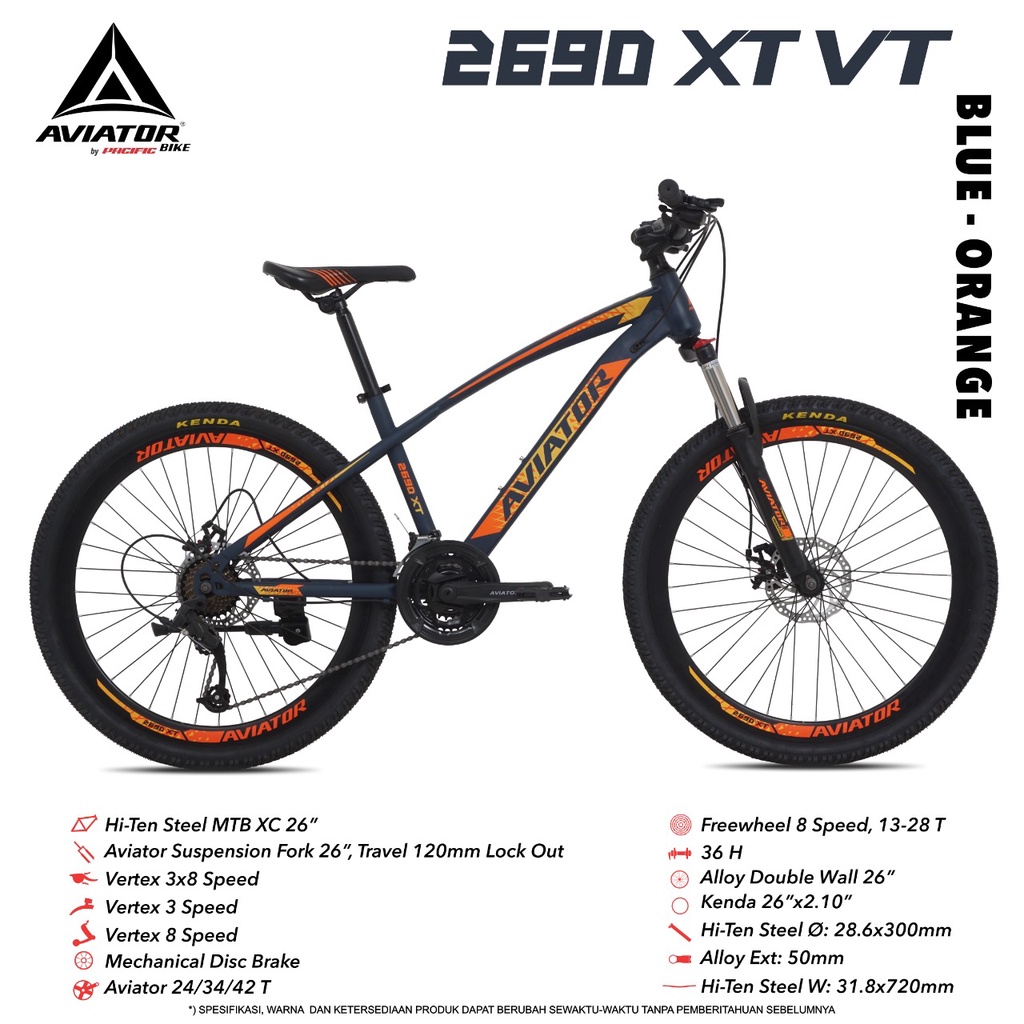 SEPEDA MTB 26 AVIATOR 2690 XT VT