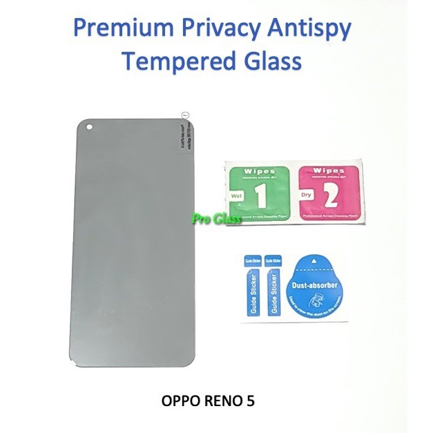 OPPO RENO 5 Privacy Anti Spy / Antispy Premium Tempered Glass