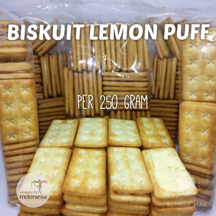 BISKUIT LEMON PUFF / KHONG GUAN / BISKUIT KILOAN 500 GR