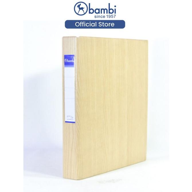 

READY COD Bambi D-Type Ring Binder 2121 A4 Cream Wood PROMOKode 4961