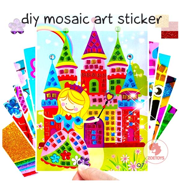 Zoetoys DIY Mosaic Art Sticker | Prakarya Menempel Stiker Manik Kerajinan Tangan | Diamond and Craft Activity