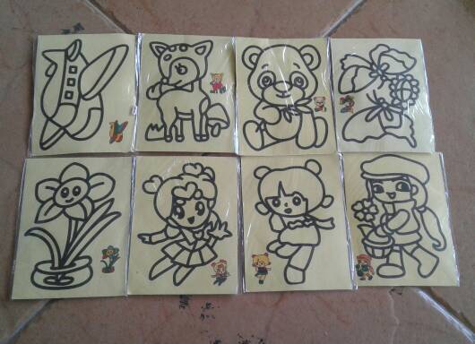 

Kertas Sand Art / Seni Lukis Pasir Aneka Motif Lucu